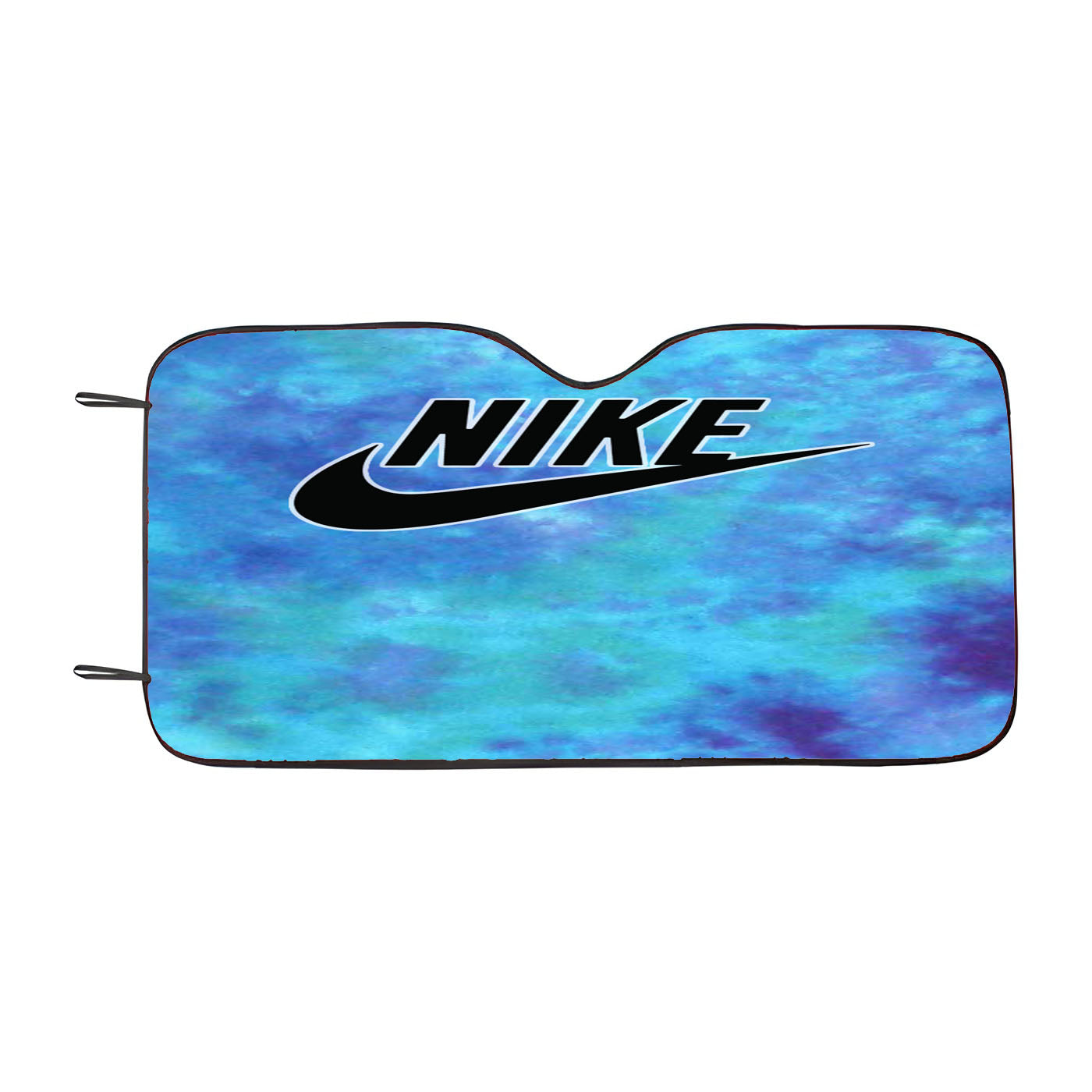 Blue Nike Tie Dye Car Windshield Sunshade
