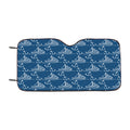 Blue White Sailor Ship Pattern Car Windshield Sunshade