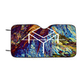 Bohemian Rusted Wood Car Windshield Sunshade