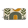 Boho Mid Century Modern Car Windshield Sunshade