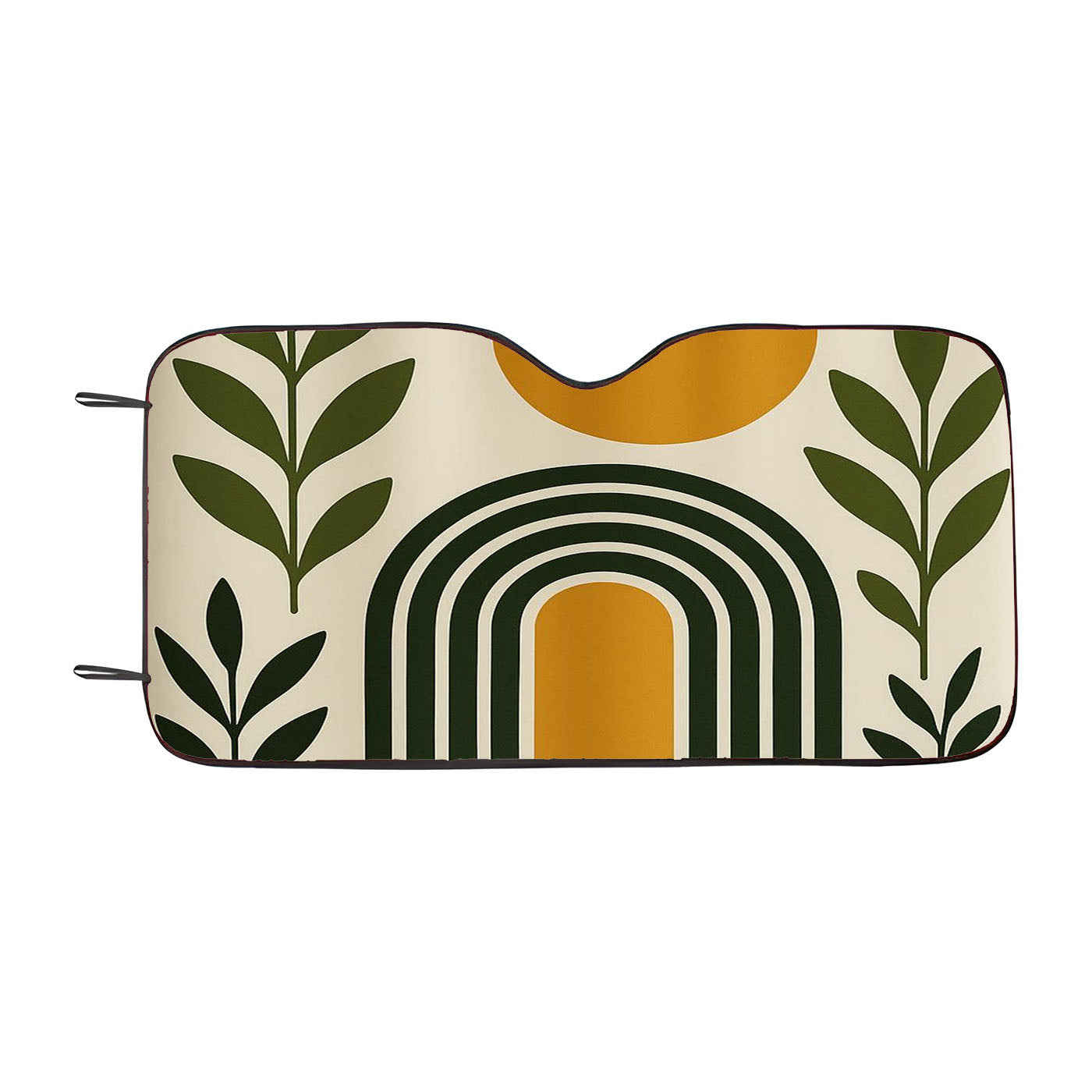 Boho Mid Century Modern Car Windshield Sunshade