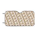 Brown Ghosts Pattern Halloween Car Windshield Sunshade