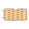 Brown Pattern Pumpkins Bone And Head Skeleton Halloween Prints Car Windshield Sunshade