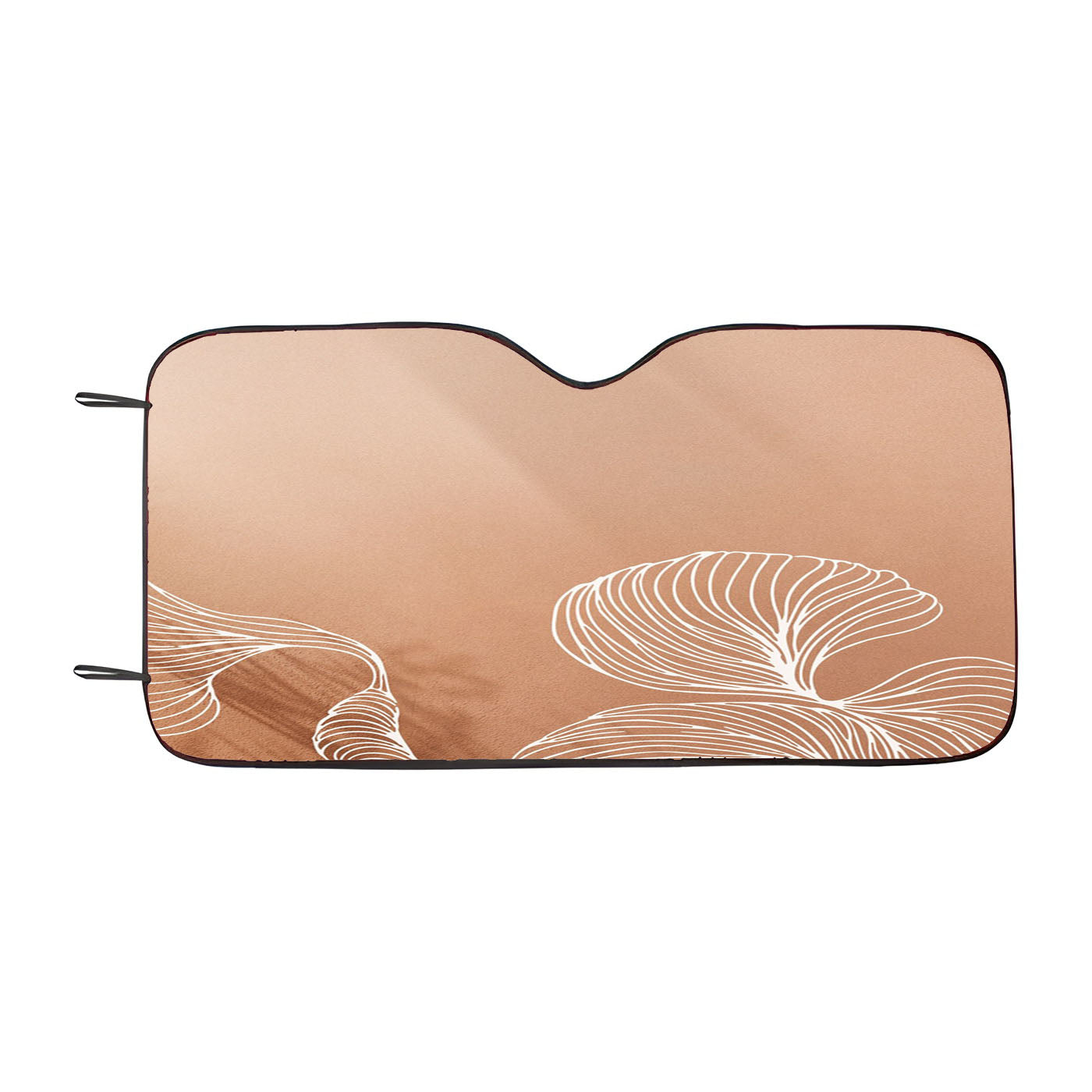Brown Swirly Abstract Car Windshield Sunshade
