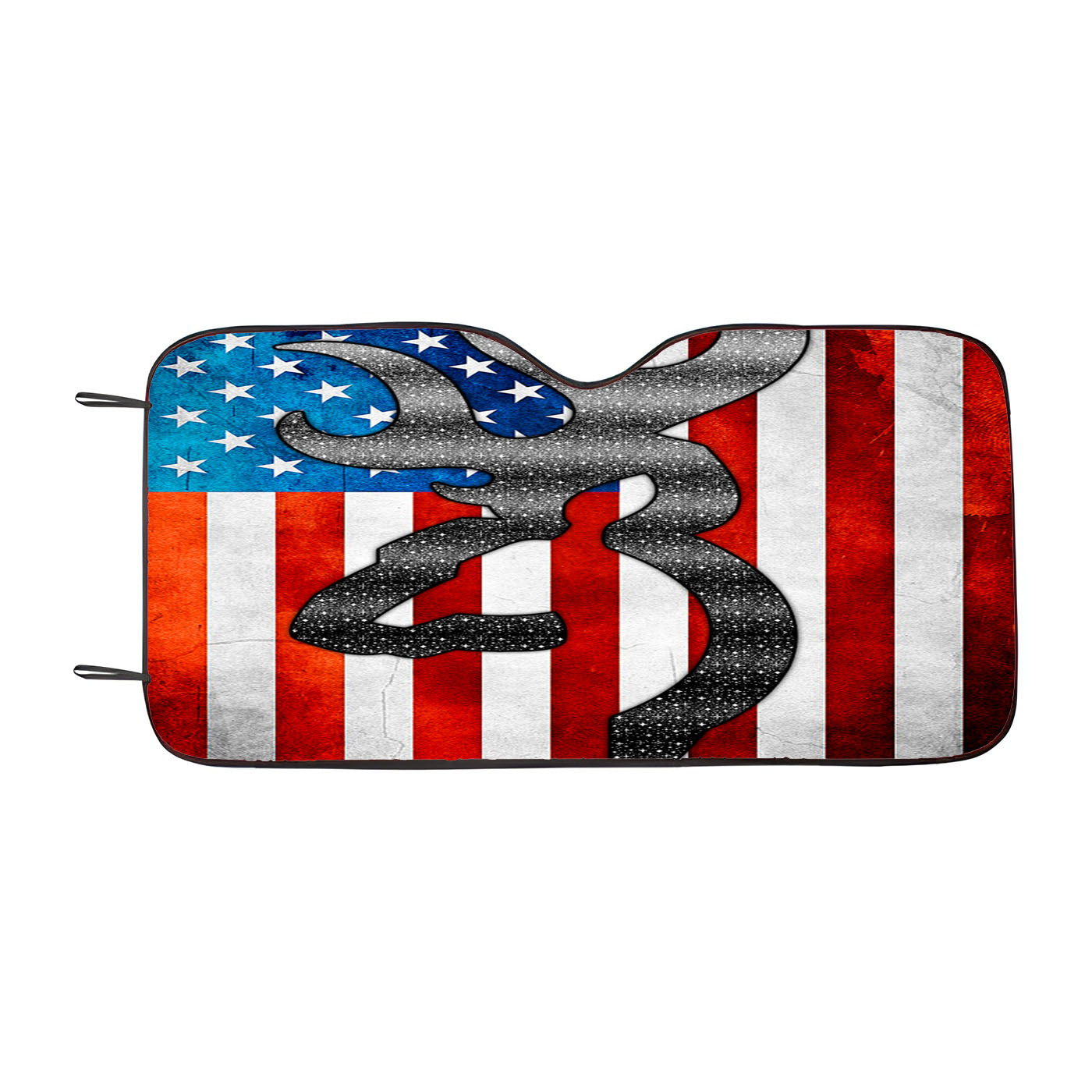 Browning American Flag Car Windshield Sunshade