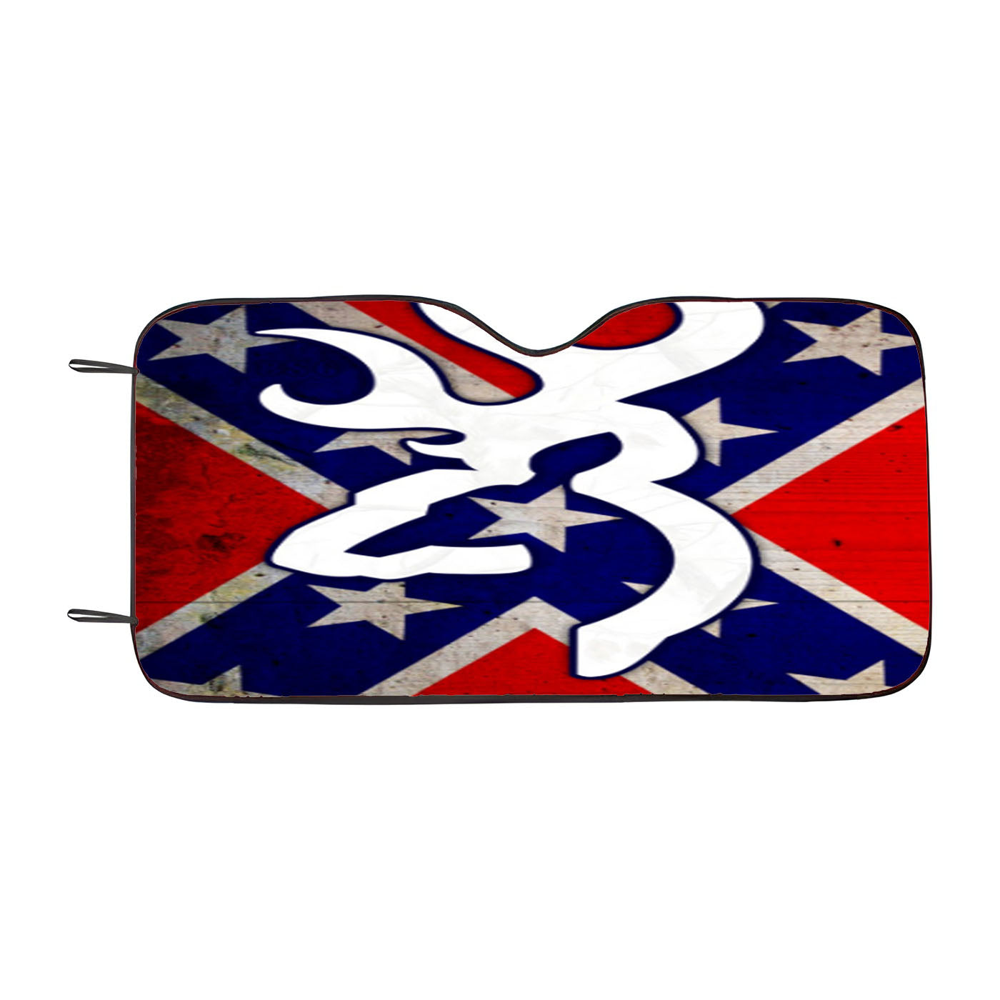 Browning Deer Camo Flag Car Windshield Sunshade