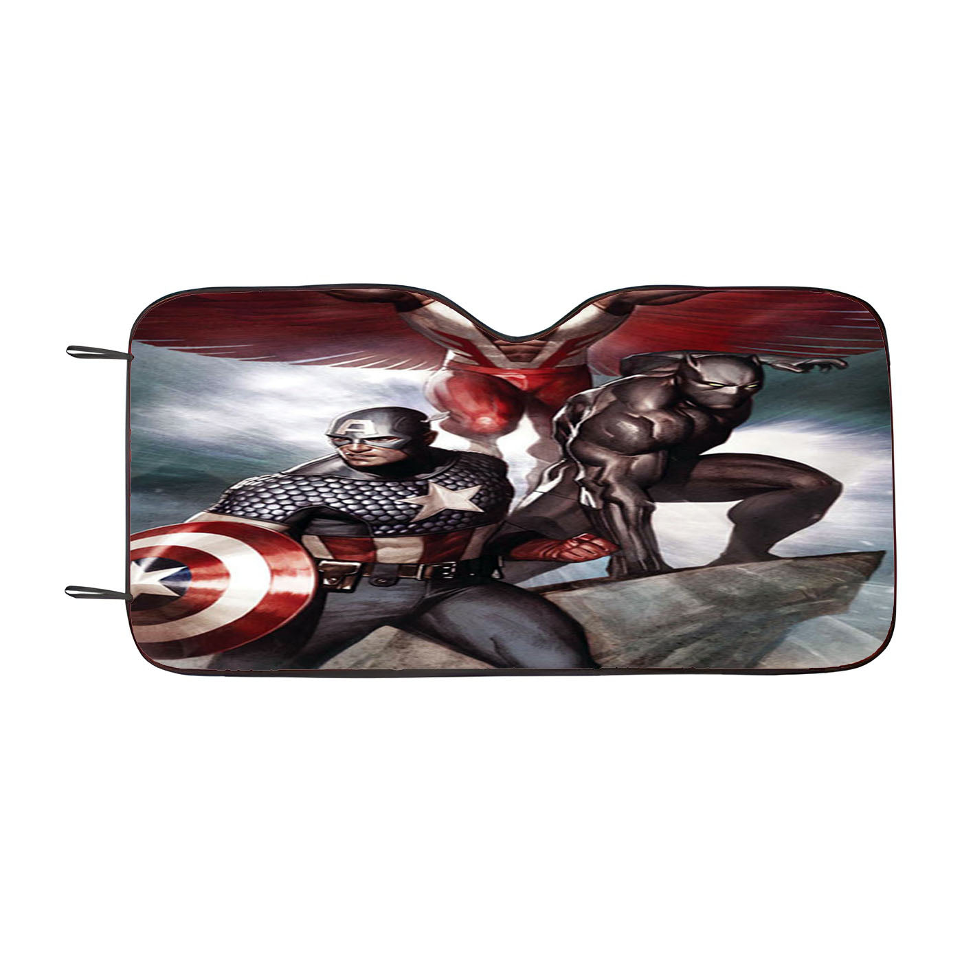 Captain America Falcon Panther Car Windshield Sunshade