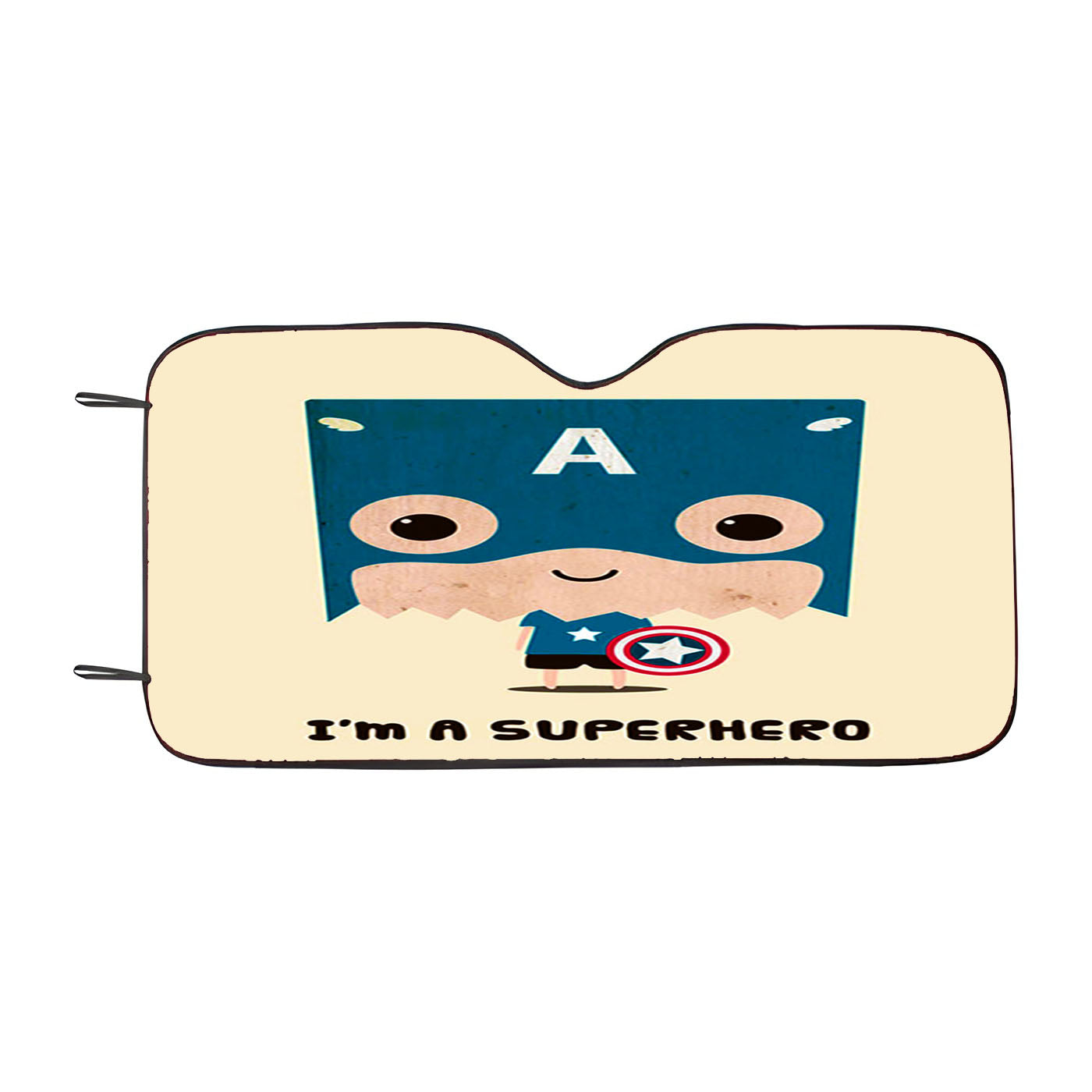 Captain America Kid Vector Car Windshield Sunshade