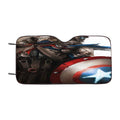 Captain America Medieval Car Windshield Sunshade