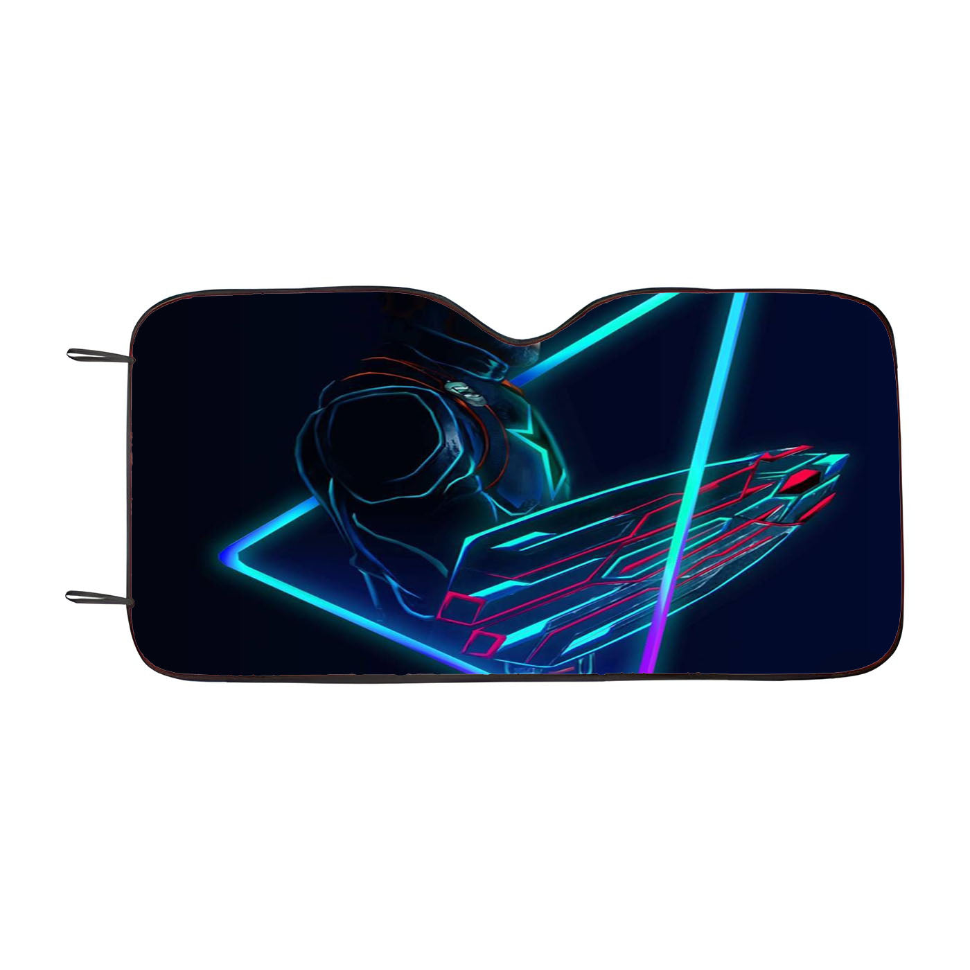 Captain America Neon Artwork Car Windshield Sunshade