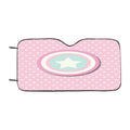 Captain America Pink Girls Car Windshield Sunshade