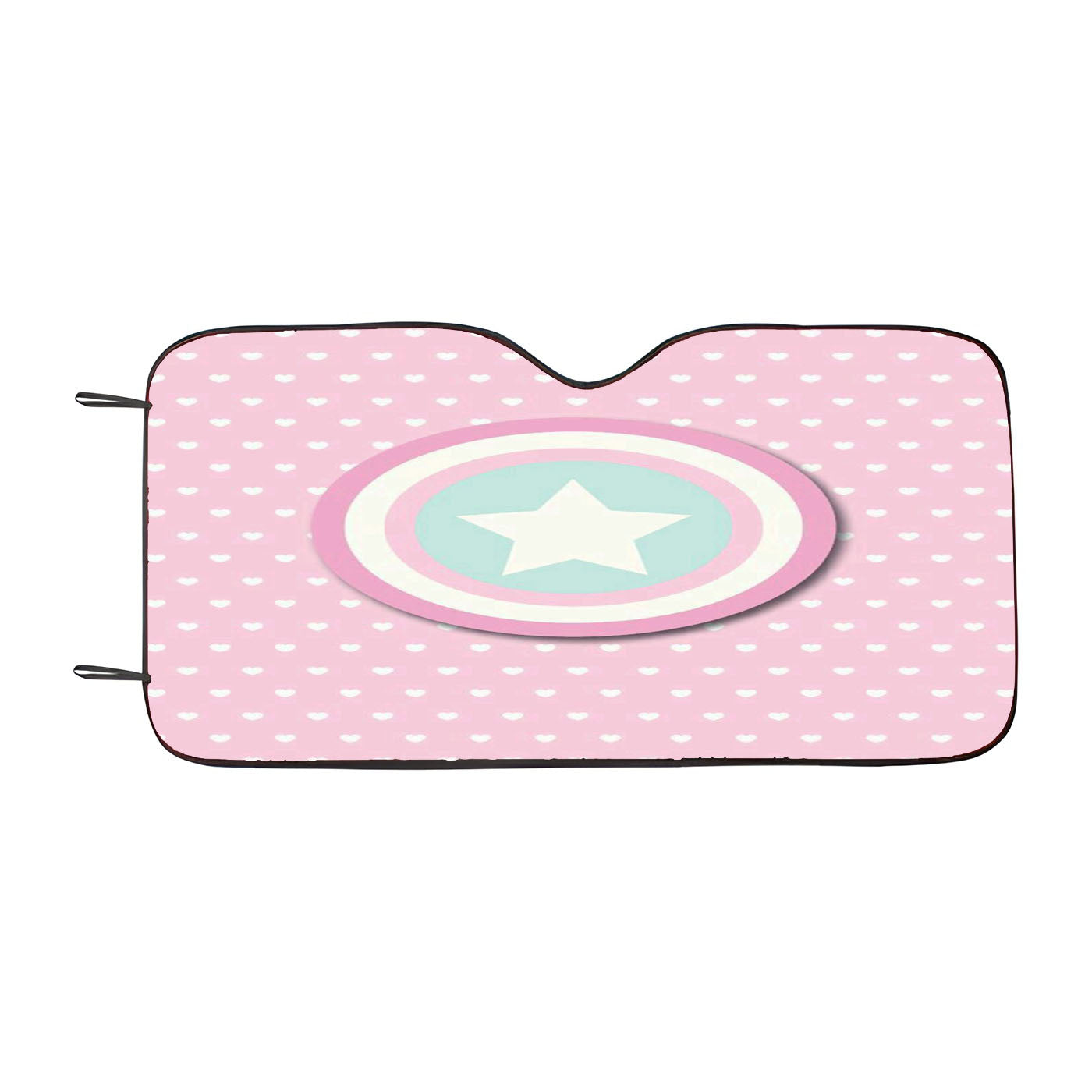 Captain America Pink Girls Car Windshield Sunshade