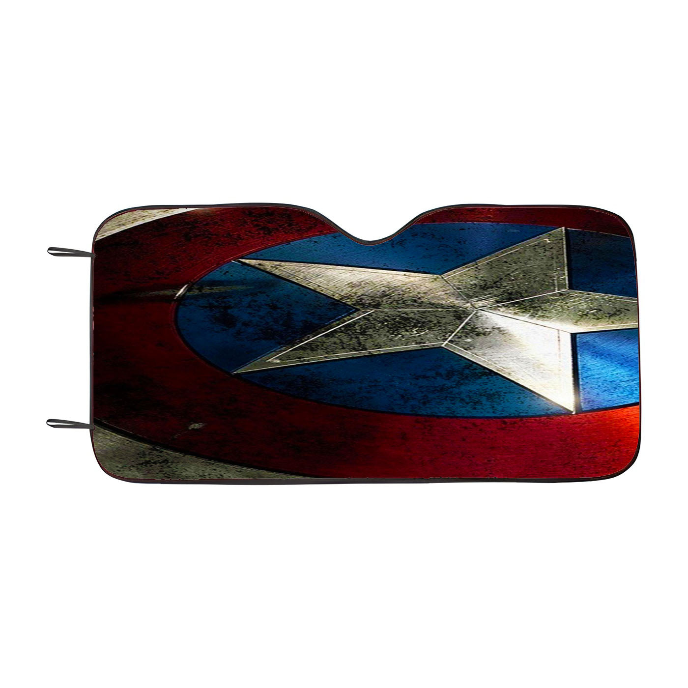 Captain America Shield Damaged Car Windshield Sunshade