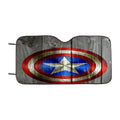 Captain America Shield Wood Car Windshield Sunshade
