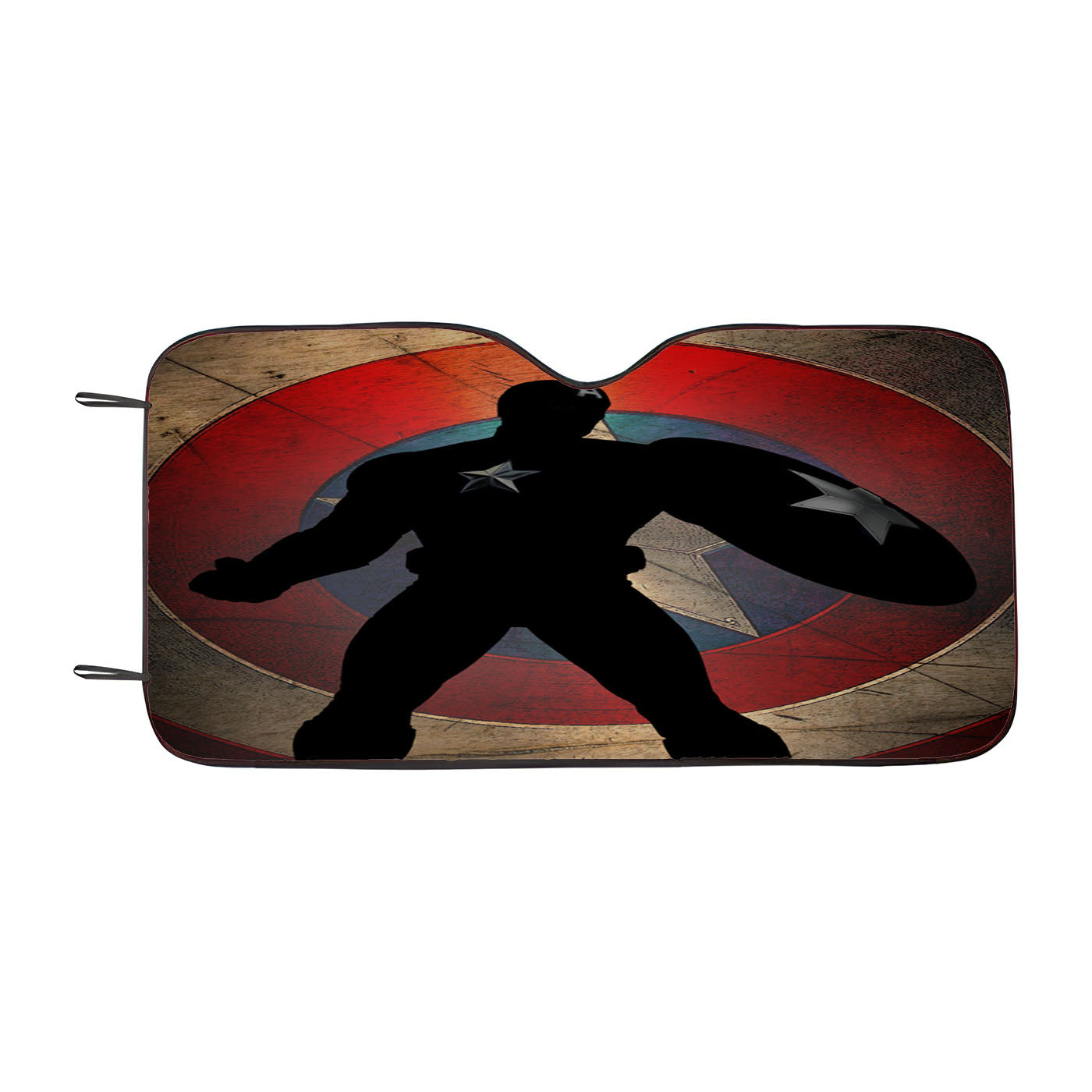 Captain America Silhouette Shield Car Windshield Sunshade