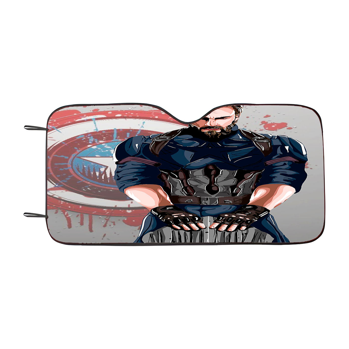 Captain America X Chris Evans Illustration Car Windshield Sunshade