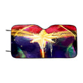 Captain Marvel Abstract Paint Car Windshield Sunshade