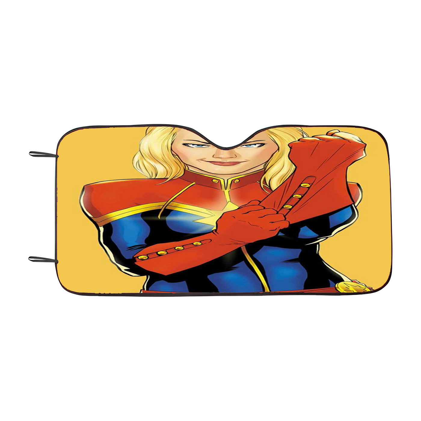 Captain Marvel Animated Poster Car Windshield Sunshade