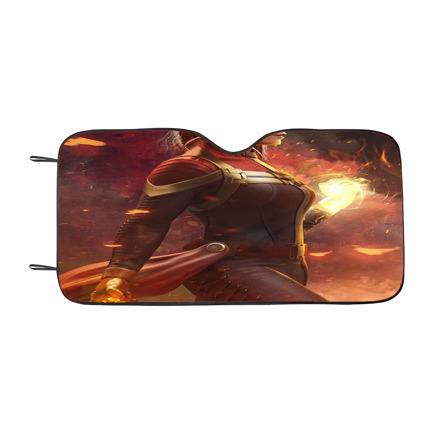 Captain Marvel Art Car Windshield Sunshade