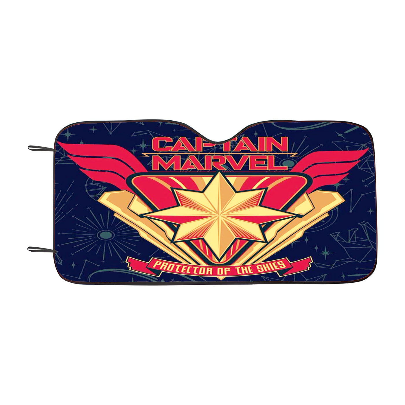 Captain Marvel Logo Poster Car Windshield Sunshade