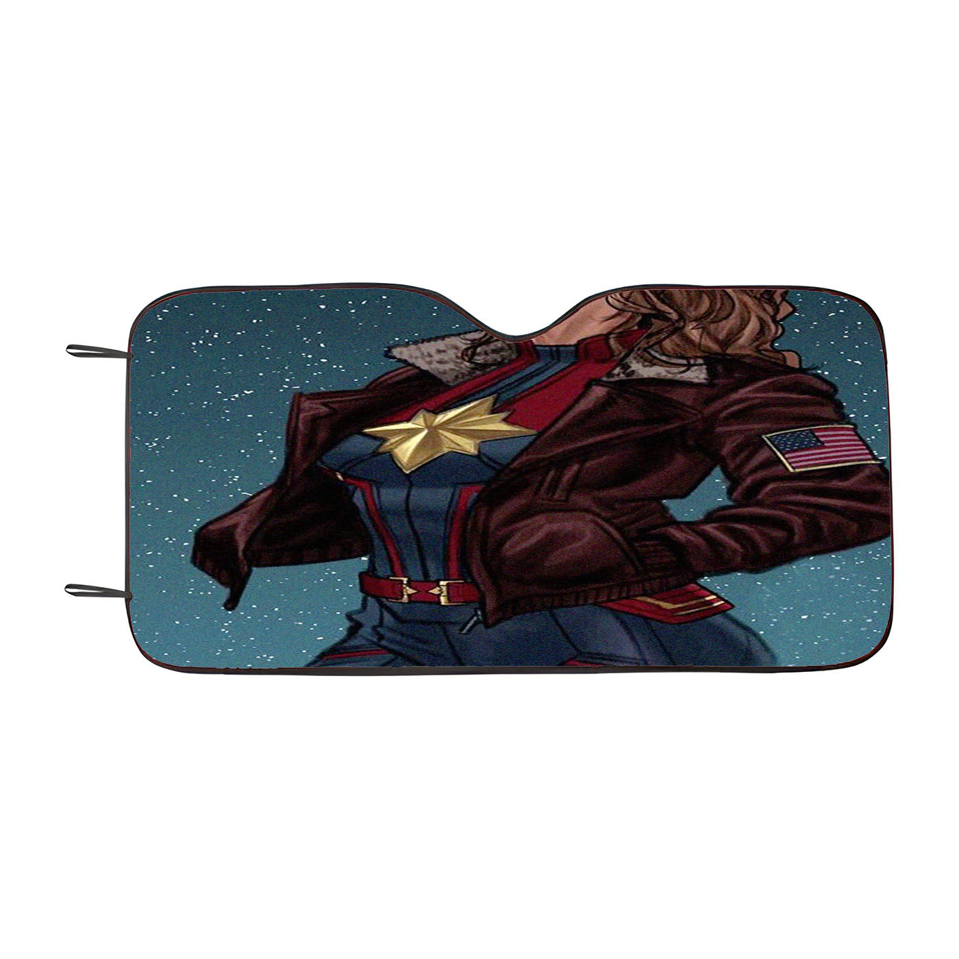 Captain Marvel Night Illustrator Car Windshield Sunshade