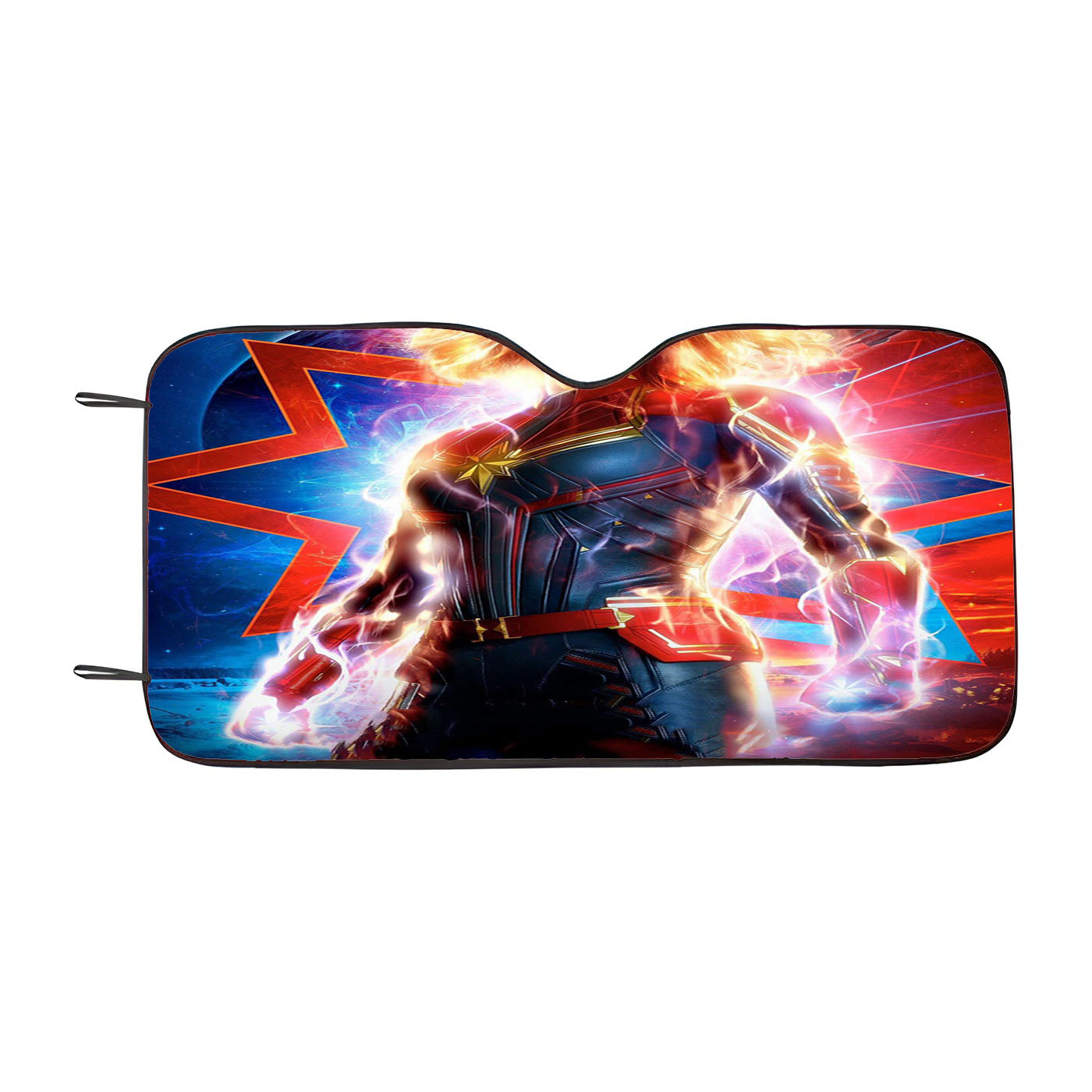 Captain Marvel Poster Car Windshield Sunshade