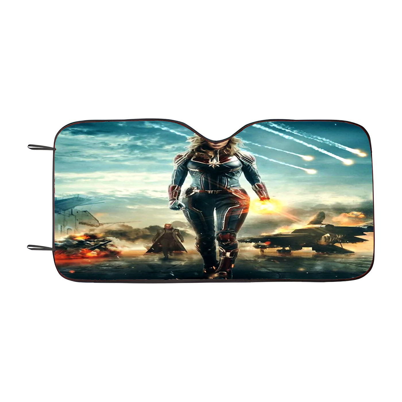 Captain Marvel Poster Art Car Windshield Sunshade