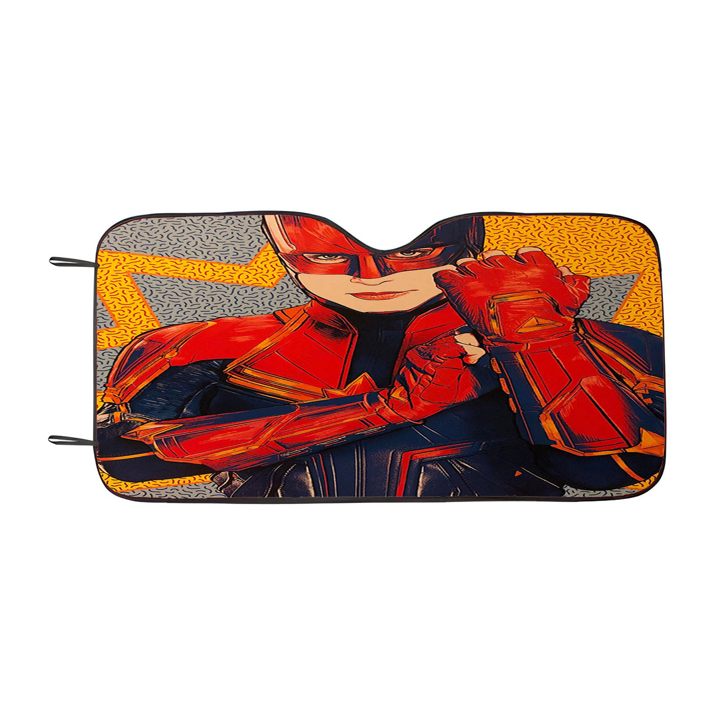 Captain Marvel Retro Car Windshield Sunshade