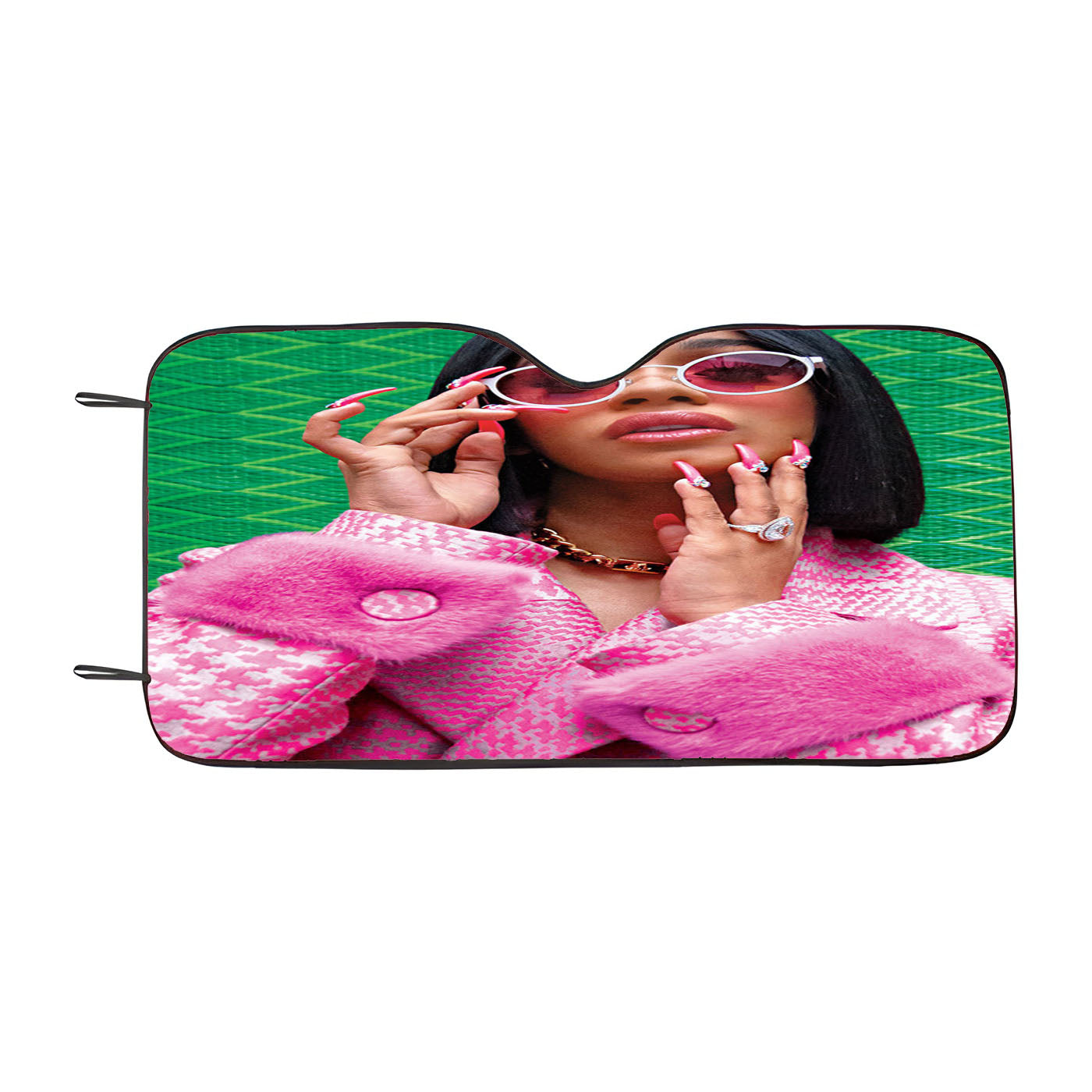 Cardi B Newyork Pattern Car Windshield Sunshade