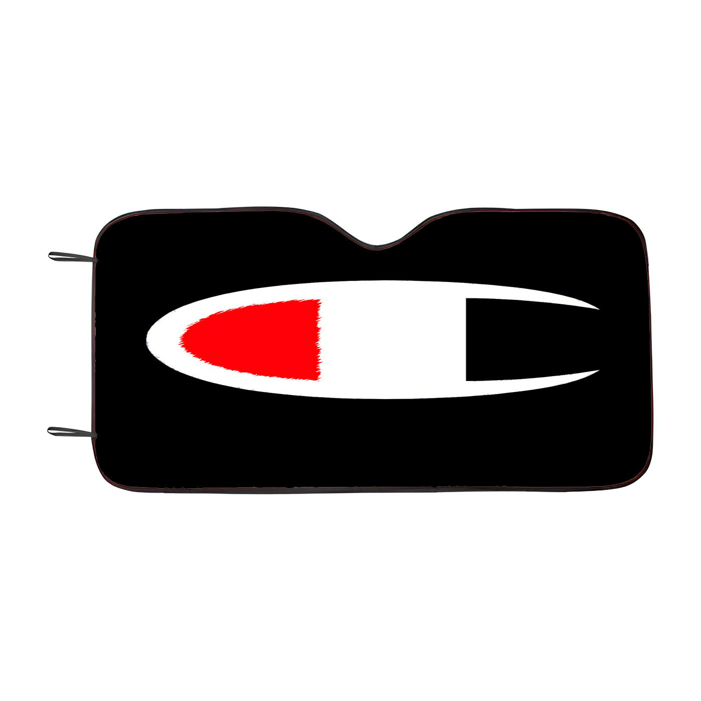 Champion Logo Black Car Windshield Sunshade