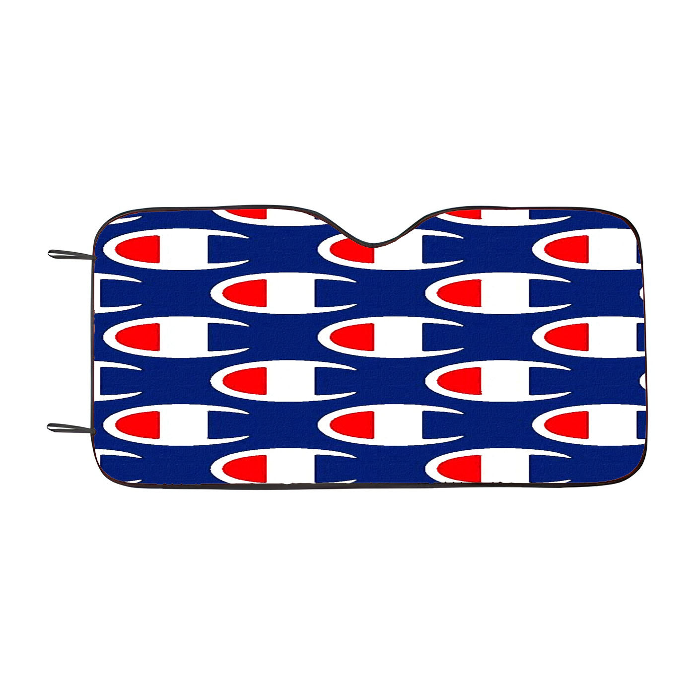 Champion Pattern Blue Art Car Windshield Sunshade