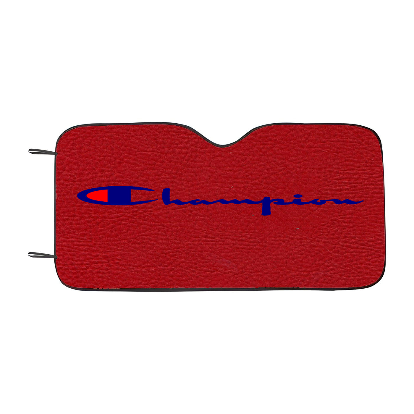 Champion Red Motif Car Windshield Sunshade