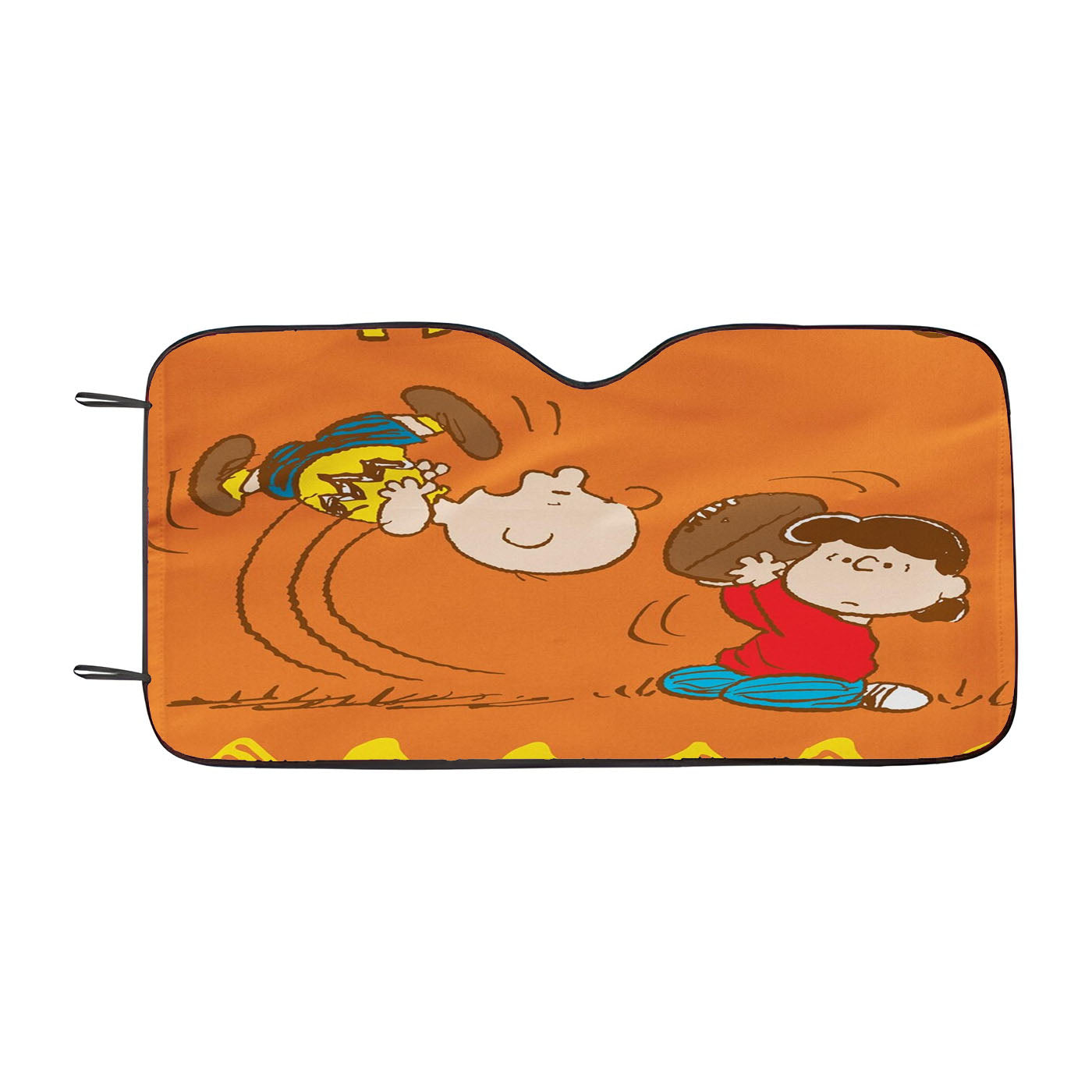 Charlie Brown And Lucy Football Car Windshield Sunshade