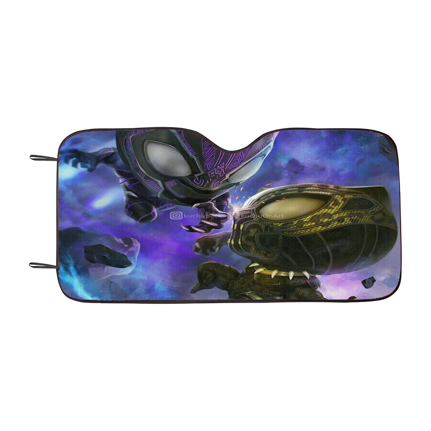 Chibi Black Panther Car Windshield Sunshade