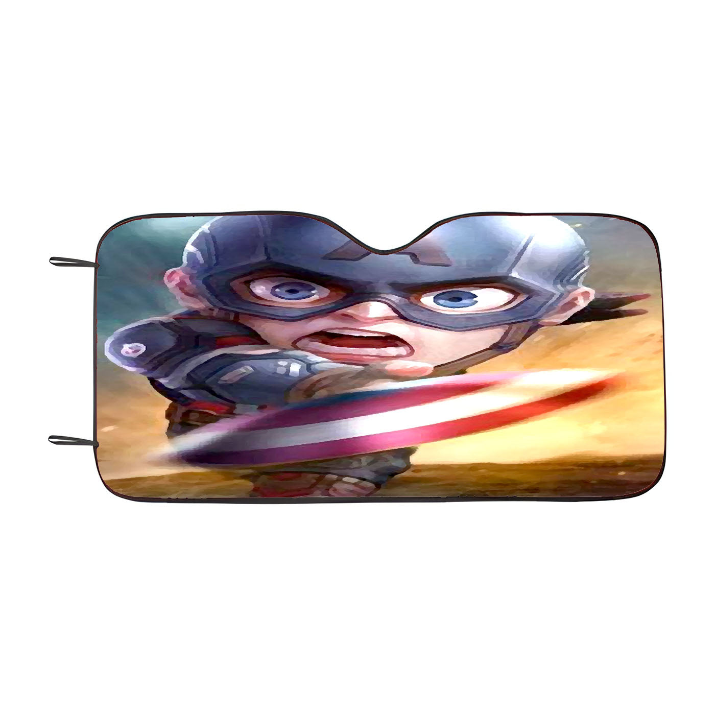 Chibi Fancy Captain America Car Windshield Sunshade