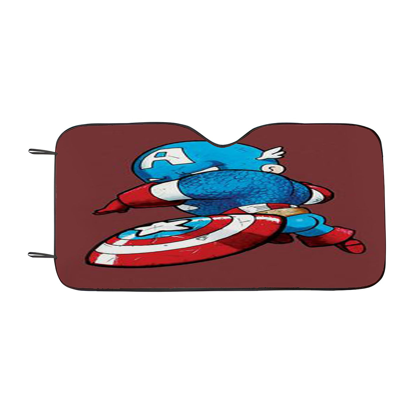 Chibi Kawaii Captain America Car Windshield Sunshade