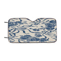 Chic Modern Vintage Ivory Navy Blue Car Windshield Sunshade