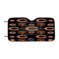 Chicago Bears Logo Pattern Car Windshield Sunshade