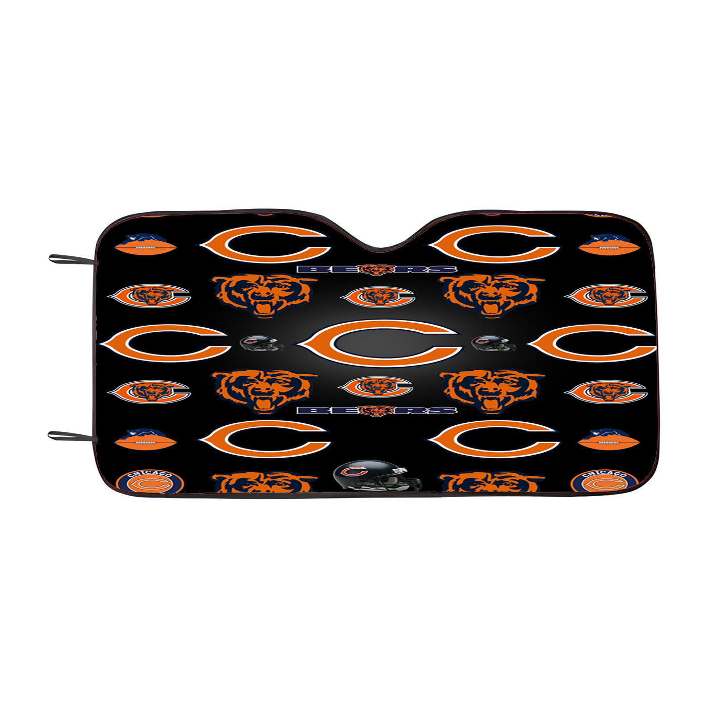 Chicago Bears Logo Pattern Car Windshield Sunshade