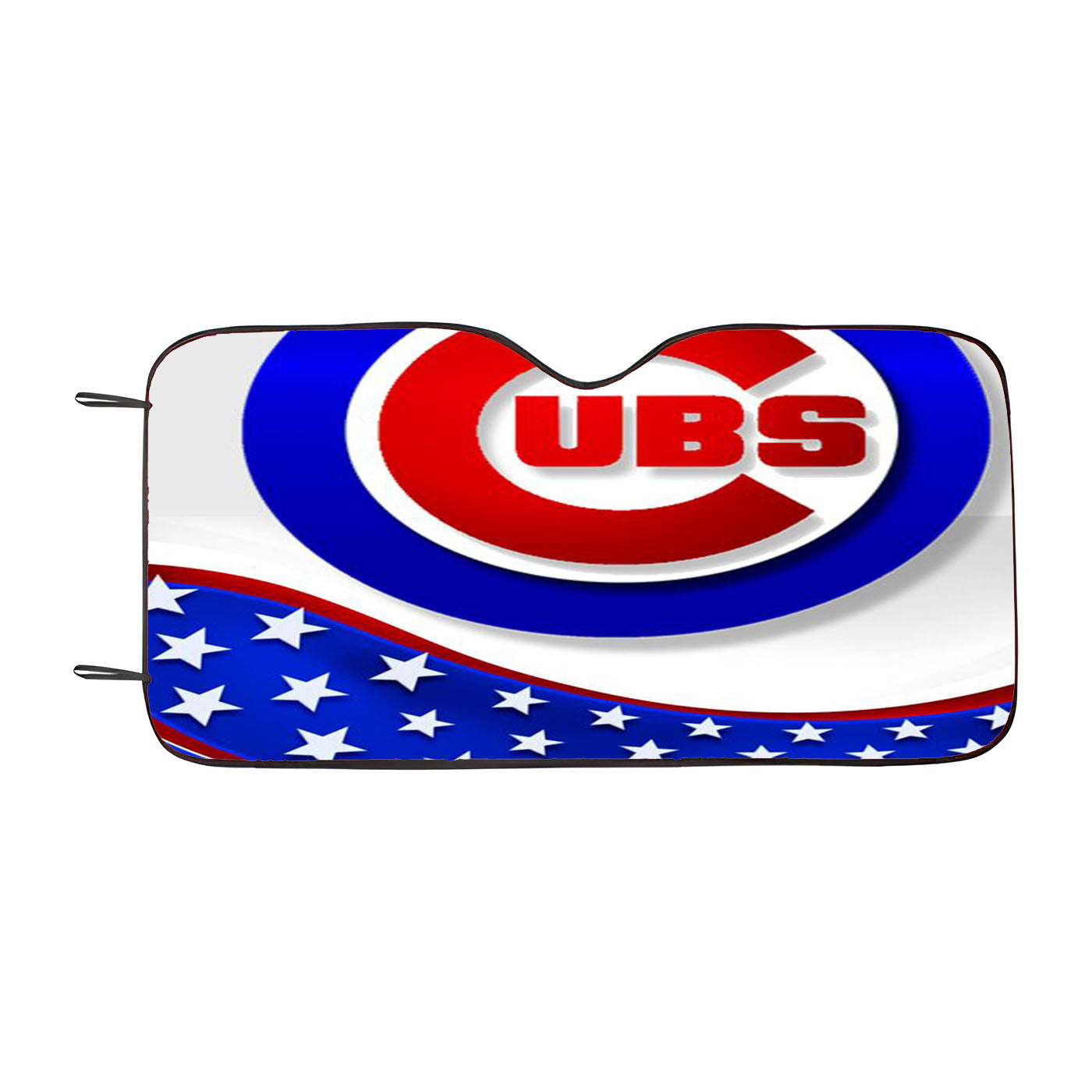 Chicago Cubs American Flag Car Windshield Sunshade