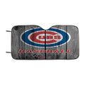 Chicago Cubs Baseball Logo Dark Wood Wallpaper Car Windshield Sunshade