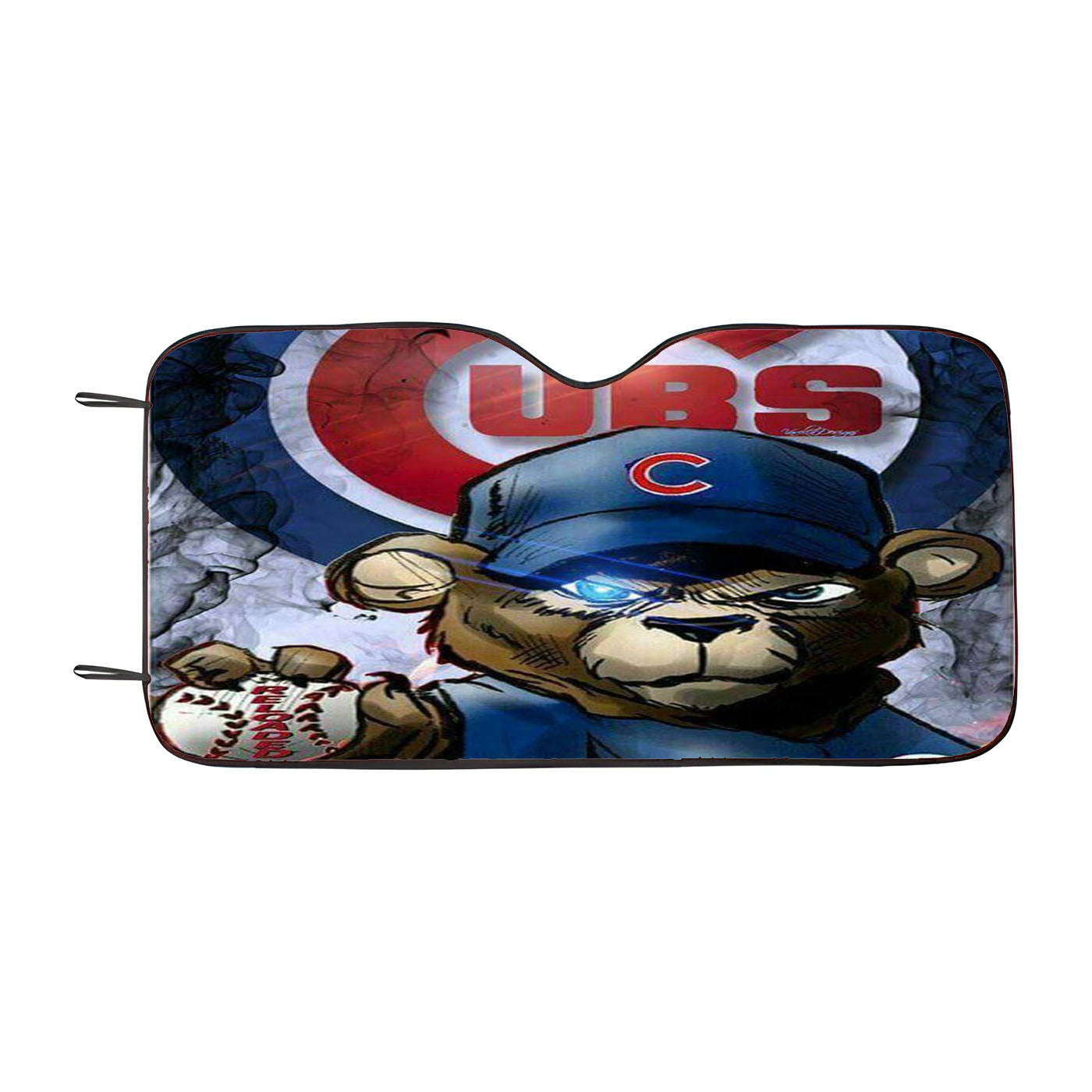 Chicago Cubs Bear Art Car Windshield Sunshade