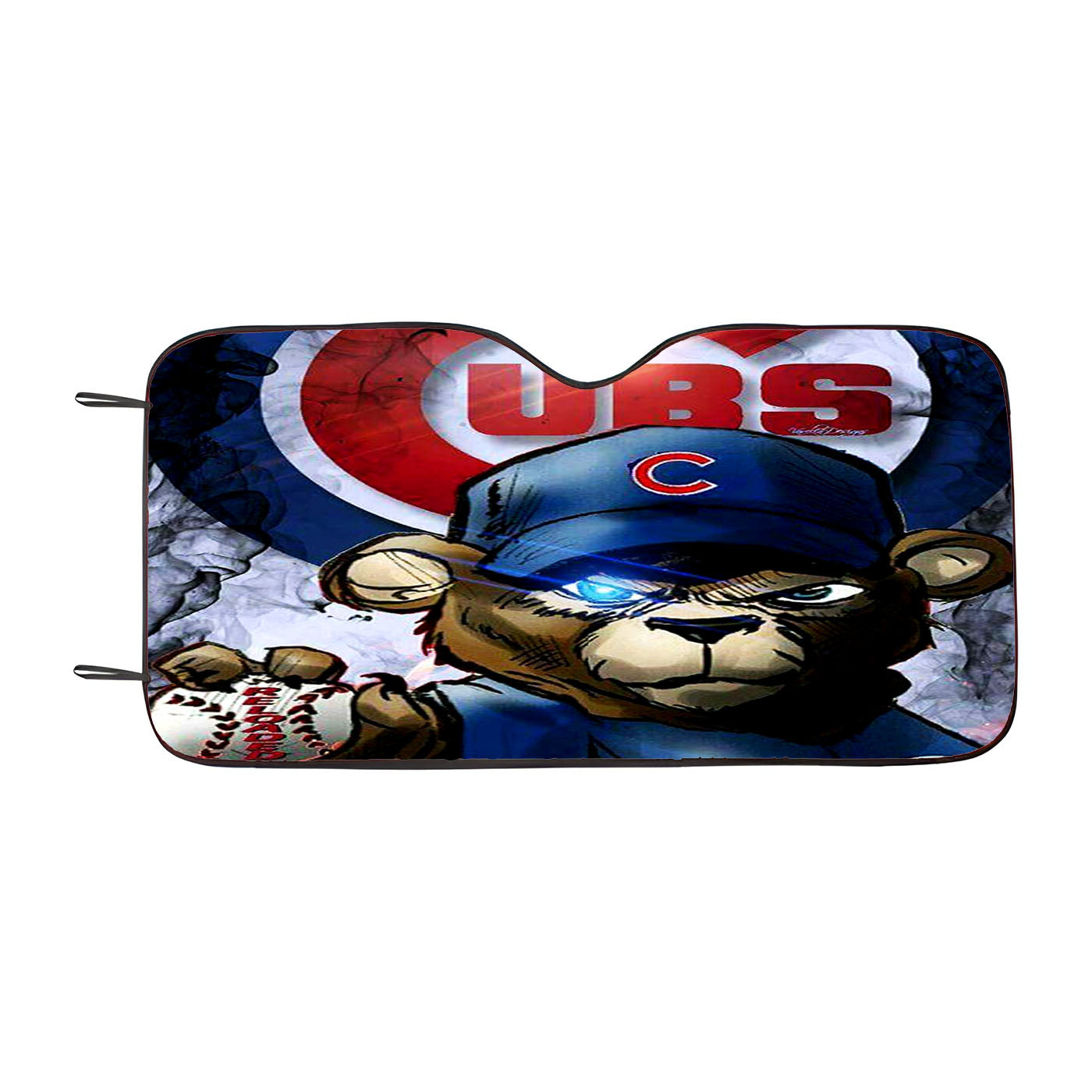 Chicago Cubs Bear Fire Car Windshield Sunshade