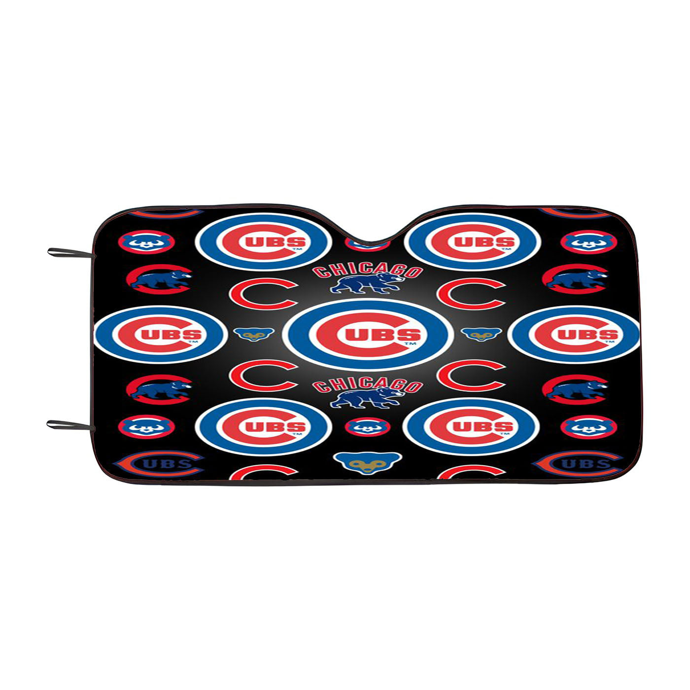 Chicago Cubs Bear Pattern Car Windshield Sunshade