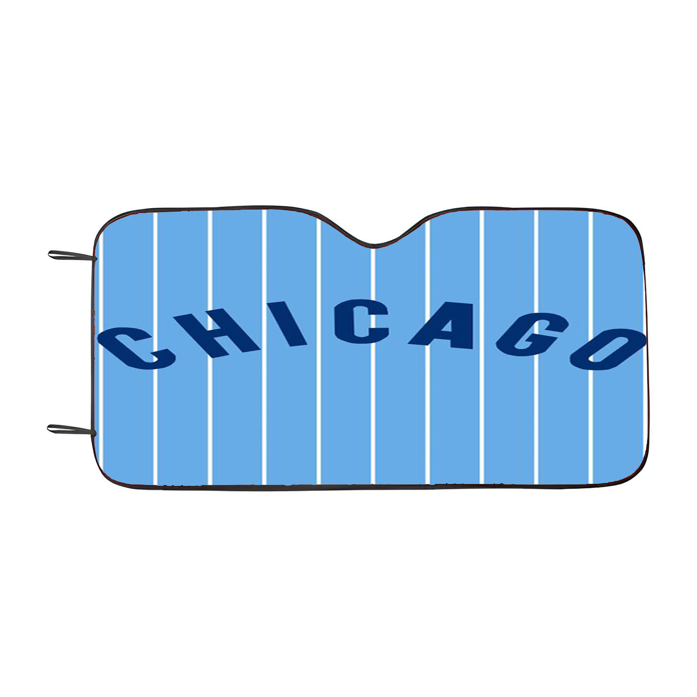 Chicago Cubs Blue Stripe Car Windshield Sunshade