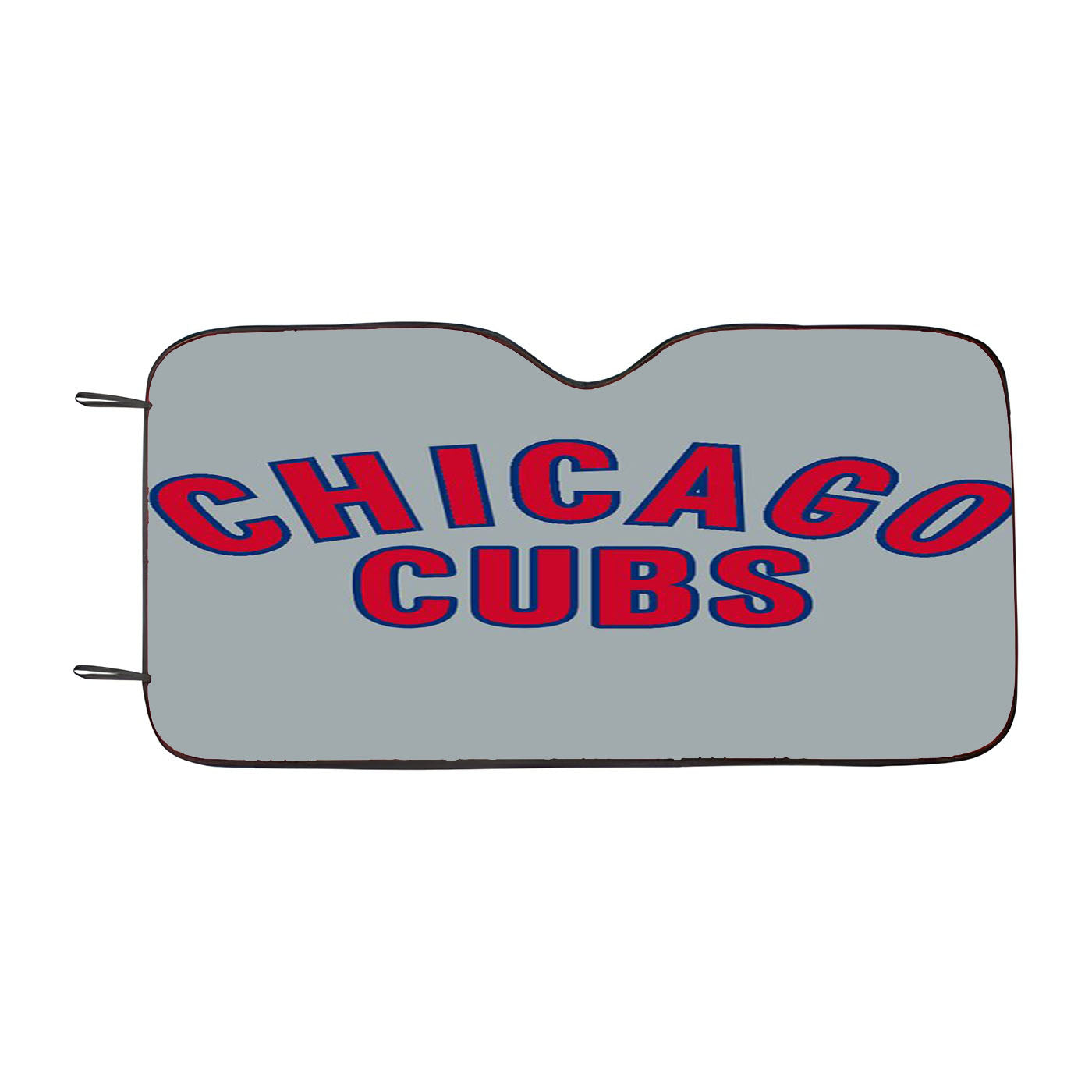 Chicago Cubs In Red Text Car Windshield Sunshade