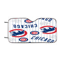 Chicago Cubs Logo Stripe 2 Car Windshield Sunshade