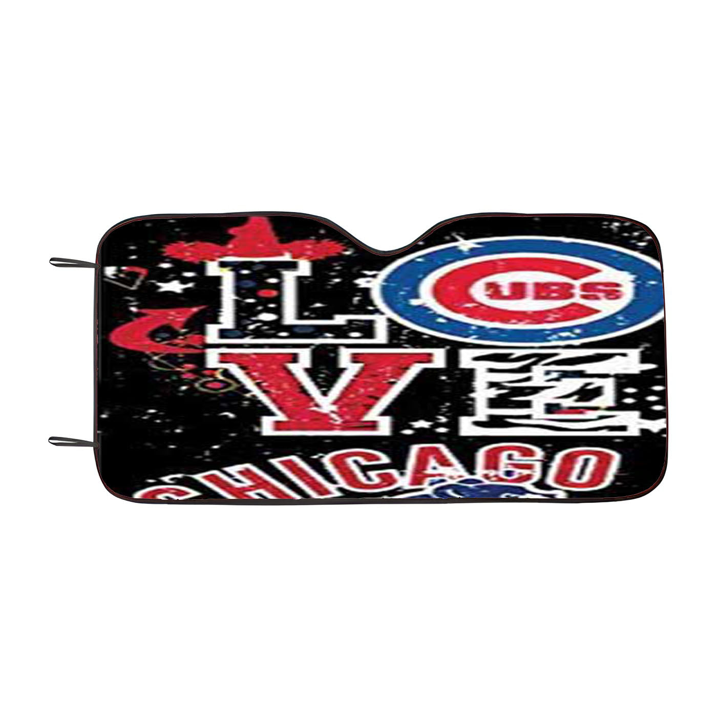 Chicago Cubs Love Car Windshield Sunshade