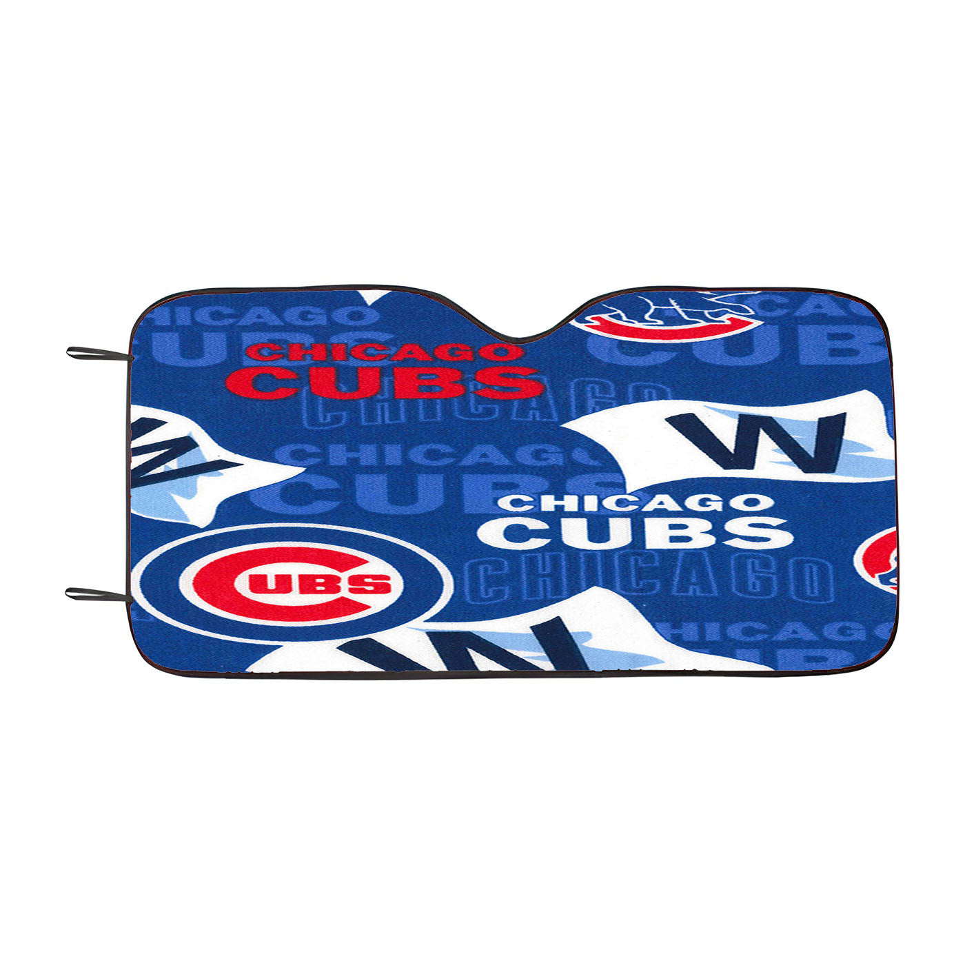 Chicago Cubs Mlb Pattern Fabric Car Windshield Sunshade