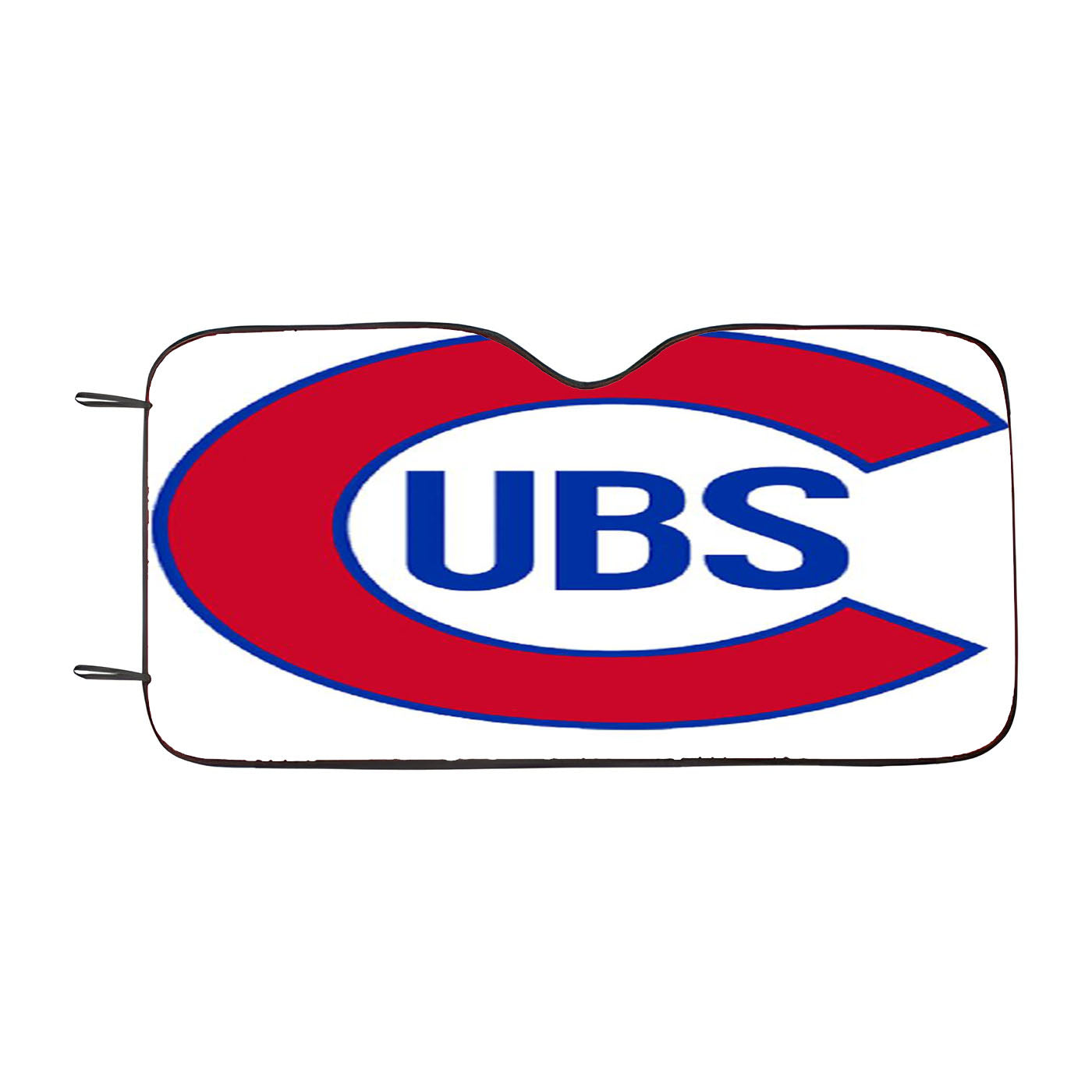 Chicago Cubs On White Car Windshield Sunshade